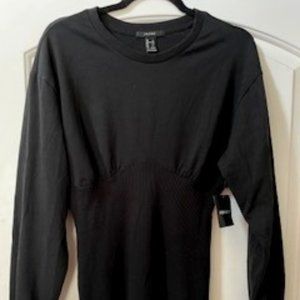 Forever 21 Black Long Sleeve Sweater Mini Dress (NWT)
